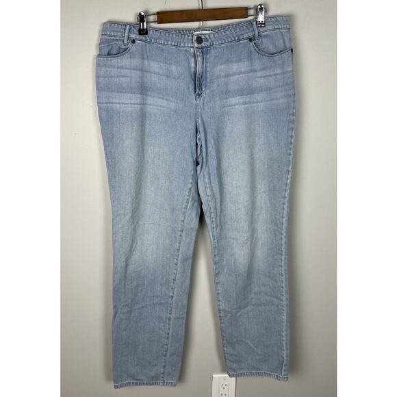 J. Jill Denim Boyfriend Relaxed Leg Light Wash Jeans Size 16 Tall Women’s - Picture 1 of 5